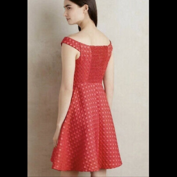 Anthropologie Moulinette Soeurs Minette red silk blend midi dress size 2 - Picture 3 of 17